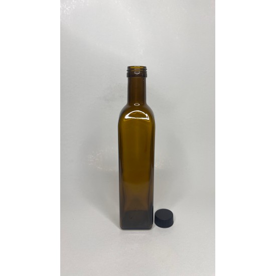 250 ml Yeşil Maraska Cam Zeytinyağı Şişesi 31 Ağız Kapaklı