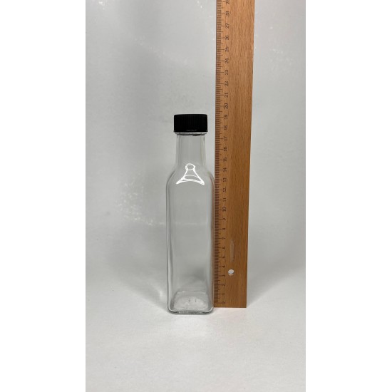 250 ml Şeffaf Maraska Cam Zeytinyağı Şişesi 31 Ağız Kapaklı