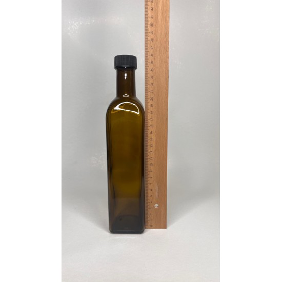500 ml Yeşil Maraska Cam Zeytinyağı Şişesi 31 Ağız Kapaklı