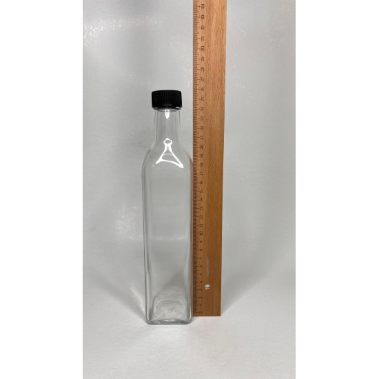 500 ml Şeffaf Maraska Cam Zeytinyağı Şişesi 31 Ağız Kapaklı