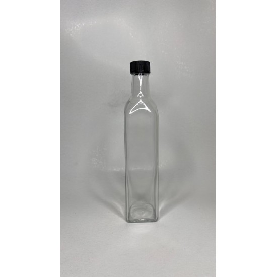500 ml Şeffaf Maraska Cam Zeytinyağı Şişesi 31 Ağız Kapaklı