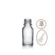 10 ml Şeffaf İçten Damlalıklı Cam Şişe Beyaz Kapak