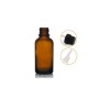 20 ml Kahverengi İçten Damlalıklı Cam Şişe Siyah Kapak