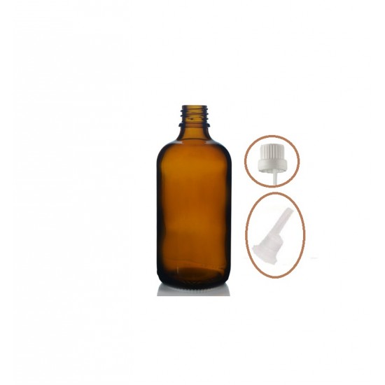 100ml kahverengi Şişe içten damlalıklı Beyaz Renk
