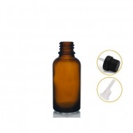 30 ml Kahverengi İçten Damlalıklı Cam Şişe Siyah Kapak
