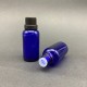 30 ml Mavi İçten Damlalıklı Cam Şişe Siyah Kapak