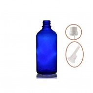 50 ml Mavi İçten Damlalıklı Cam Şişe Beyaz Kapak