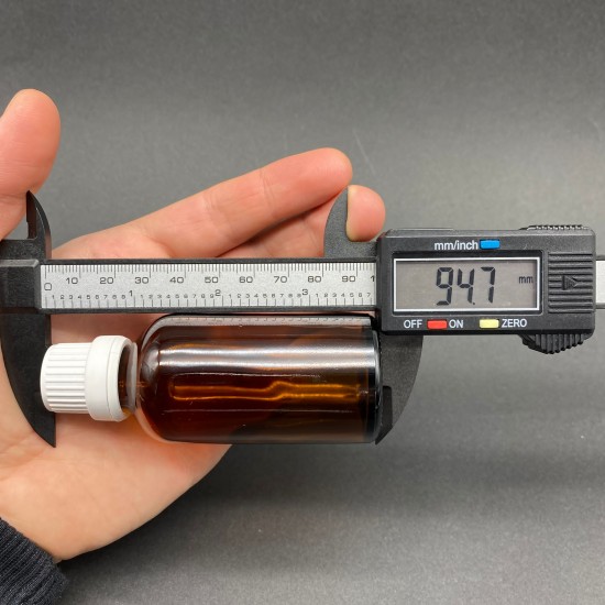 50 ml Kahverengi İçten Damlalıklı Cam Şişe Beyaz Kapak