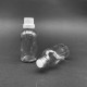 50 ml Şeffaf Cam İçten Damlalıklı Şişe Beyaz Kapak