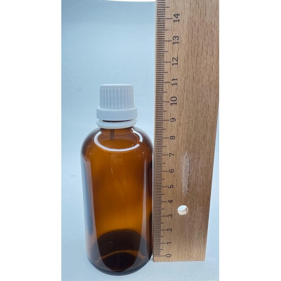 100 ml Kahverengi İçten Damlalıklı Cam Şişe Beyaz Kapak