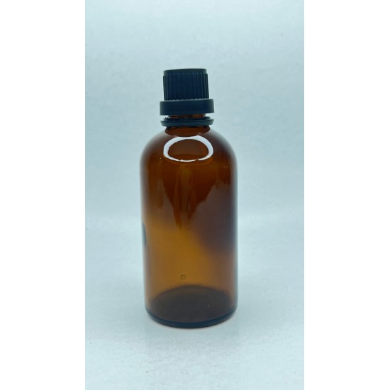 100 ml Kahverengi İçten Damlalıklı Cam Şişe Siyah Kapak