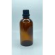 100 ml Kahverengi İçten Damlalıklı Cam Şişe Siyah Kapak