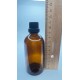 100 ml Kahverengi İçten Damlalıklı Cam Şişe Siyah Kapak