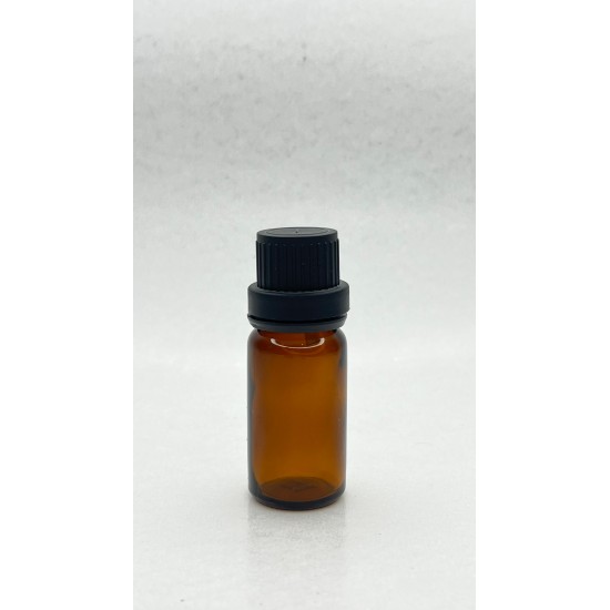 10 ml Kahverengi İçten Damlalıklı Cam Şişe Siyah Kapak
