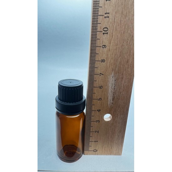 10 ml Kahverengi İçten Damlalıklı Cam Şişe Siyah Kapak