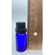 10 ml Mavi İçten Damlalıklı Cam Şişe Siyah Kapak