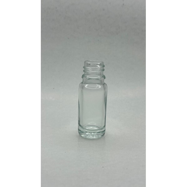 10 ml Şeffaf İçten Damlalıklı Cam Şişe Siyah Kapak