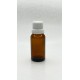 20 ml Kahverengi İçten Damlalıklı Cam Şişe Beyaz Kapak