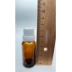 20 ml Kahverengi İçten Damlalıklı Cam Şişe Beyaz Kapak