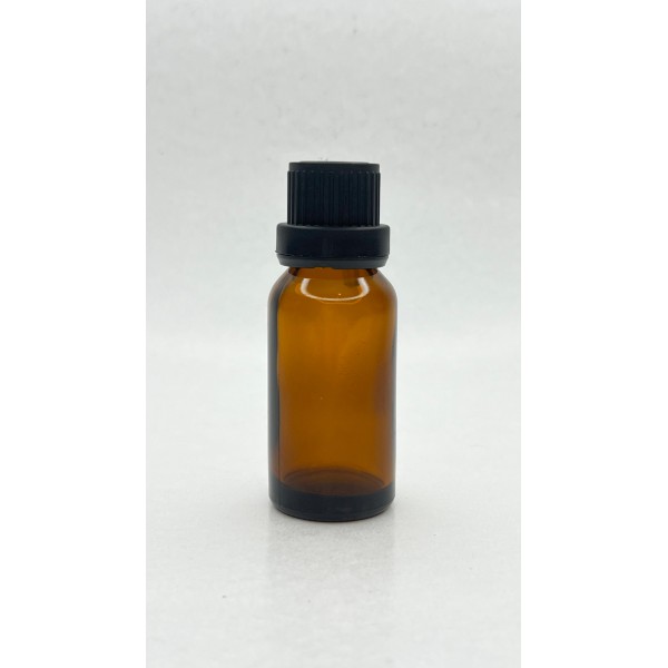 20 ml Kahverengi İçten Damlalıklı Cam Şişe Siyah Kapak