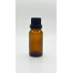 20 ml Kahverengi İçten Damlalıklı Cam Şişe Siyah Kapak