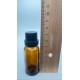20 ml Kahverengi İçten Damlalıklı Cam Şişe Siyah Kapak