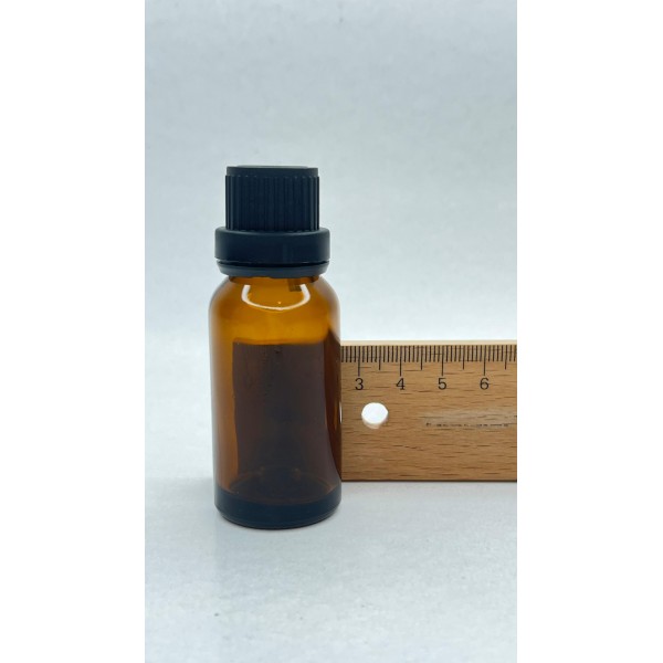 20 ml Kahverengi İçten Damlalıklı Cam Şişe Siyah Kapak