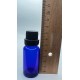 20 ml Mavi İçten Damlalıklı Cam Şişe Siyah Kapak