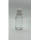 20 ml Şeffaf İçten Damlalıklı Cam Şişe Beyaz Kapak