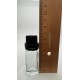 20 ml Şeffaf İçten Damlalıklı Cam Şişe Siyah Kapak