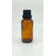 30 ml Kahverengi İçten Damlalıklı Cam Şişe Siyah Kapak