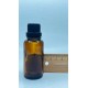 30 ml Kahverengi İçten Damlalıklı Cam Şişe Siyah Kapak