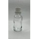 30 ml Şeffaf İçten Damlalıklı Cam Şişe Beyaz Kapak