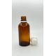 50 ml Kahverengi İçten Damlalıklı Cam Şişe Beyaz Kapak