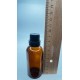 50 ml Kahverengi İçten Damlalıklı Cam Şişe Siyah Kapak