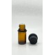 5 ml Kahverengi İçten Damlalıklı Cam Şişe Siyah Kapak