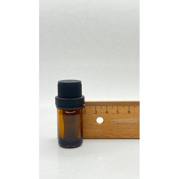 5 ml Kahverengi İçten Damlalıklı Cam Şişe Siyah Kapak