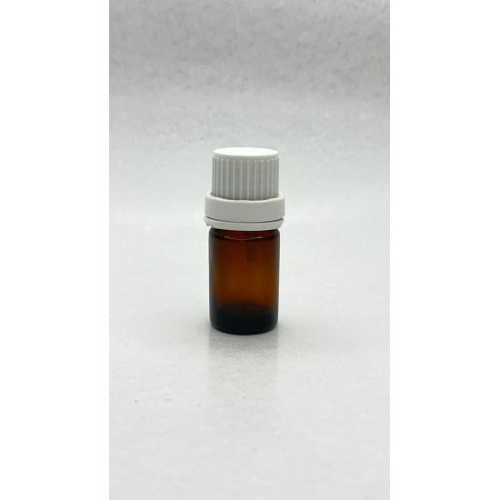 5 ml Kahverengi çten Damlalıklı Cam Şişe Beyaz Kapak