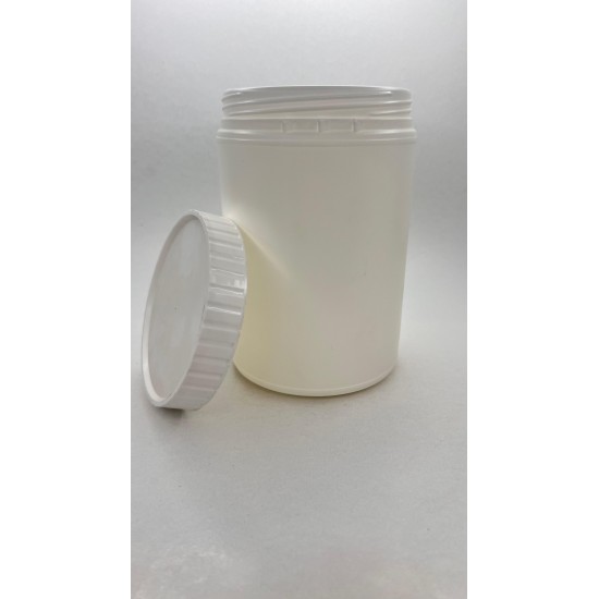 1000 ml Kilitli Plastik PE Kavanoz | Mühürlü Vidalı Kapaklı