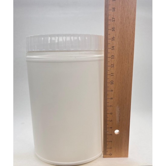 1000 ml Kilitli Plastik PE Kavanoz | Mühürlü Vidalı Kapaklı