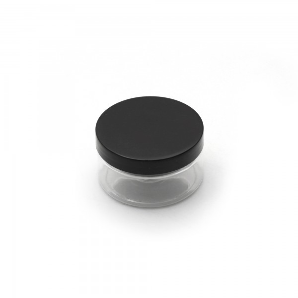 100ml Şeffaf Akrilik Plastik  Krem Kavanozu  Siyah Kapaklı