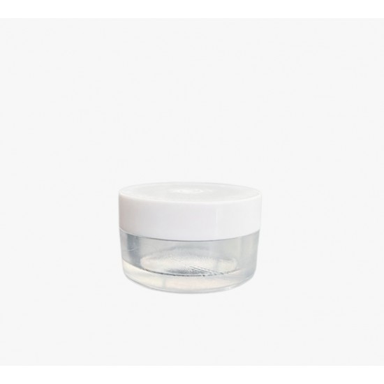 20ml Şeffaf Akrilik Plastik Krem Kavanozu Beyaz kapak Kapak