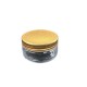 50 ml Şeffaf Cam Kozmetik Krem Kavanozu Gold Metal Alüminyum Kapaklı