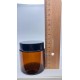 100 ml Kahverengi Cam Kozmetik Krem Kavanozu | Siyah Akrilik Kapaklı
