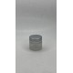 10 ml Buzlu Cam Kozmetik Krem Kavanozu Gümüş Akrilik Kapaklı (İç Dil Tıpalı)