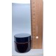 50 ml Kahverengi Cam Kozmetik Krem Kavanozu Siyah Akrilik Kapaklı (İç Dil Tıpalı)