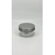 50 ml Şeffaf Cam Kozmetik Krem Kavanozu Gümüş Metal Alüminyum Kapaklı