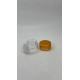 5 ml Şeffaf Cam Kozmetik Krem Kavanozu Gold Akrilik Kapaklı (İç Dil Tıpalı)