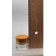 5 ml Şeffaf Cam Kozmetik Krem Kavanozu Gold Akrilik Kapaklı (İç Dil Tıpalı)