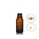 5 ml Kahverengi Cam Şişe Gold Metal Düz Kapaklı
